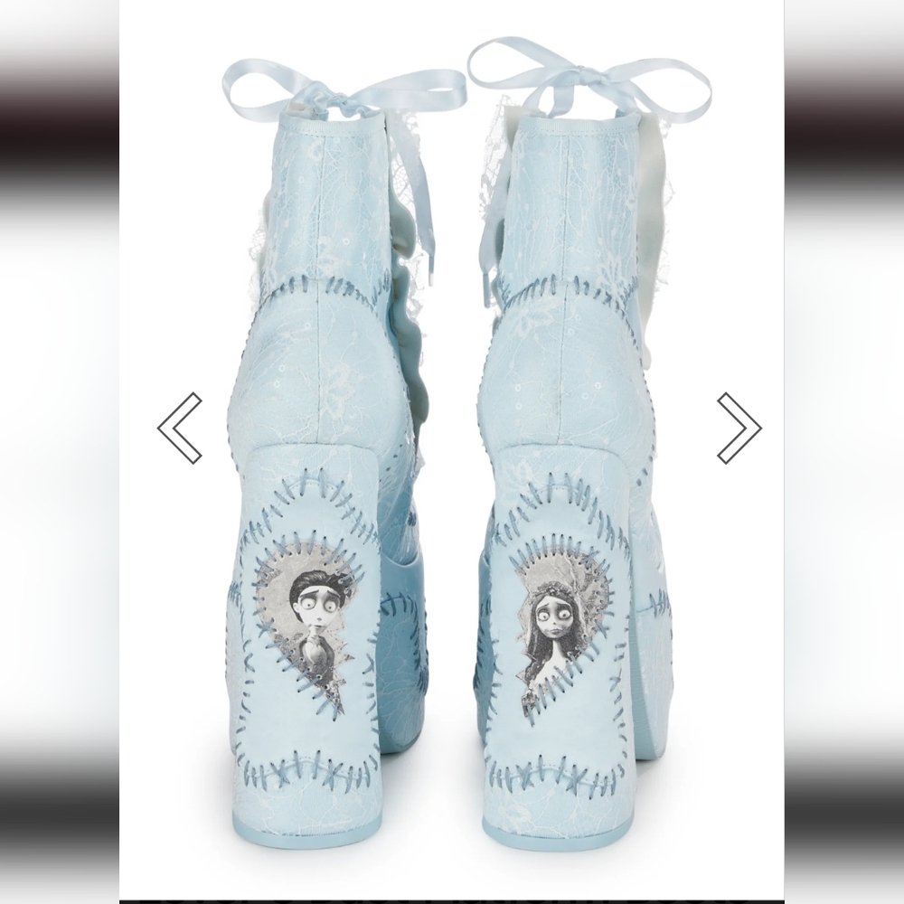 Dolls kill x corpse bride, lover's duet platform boots size 9